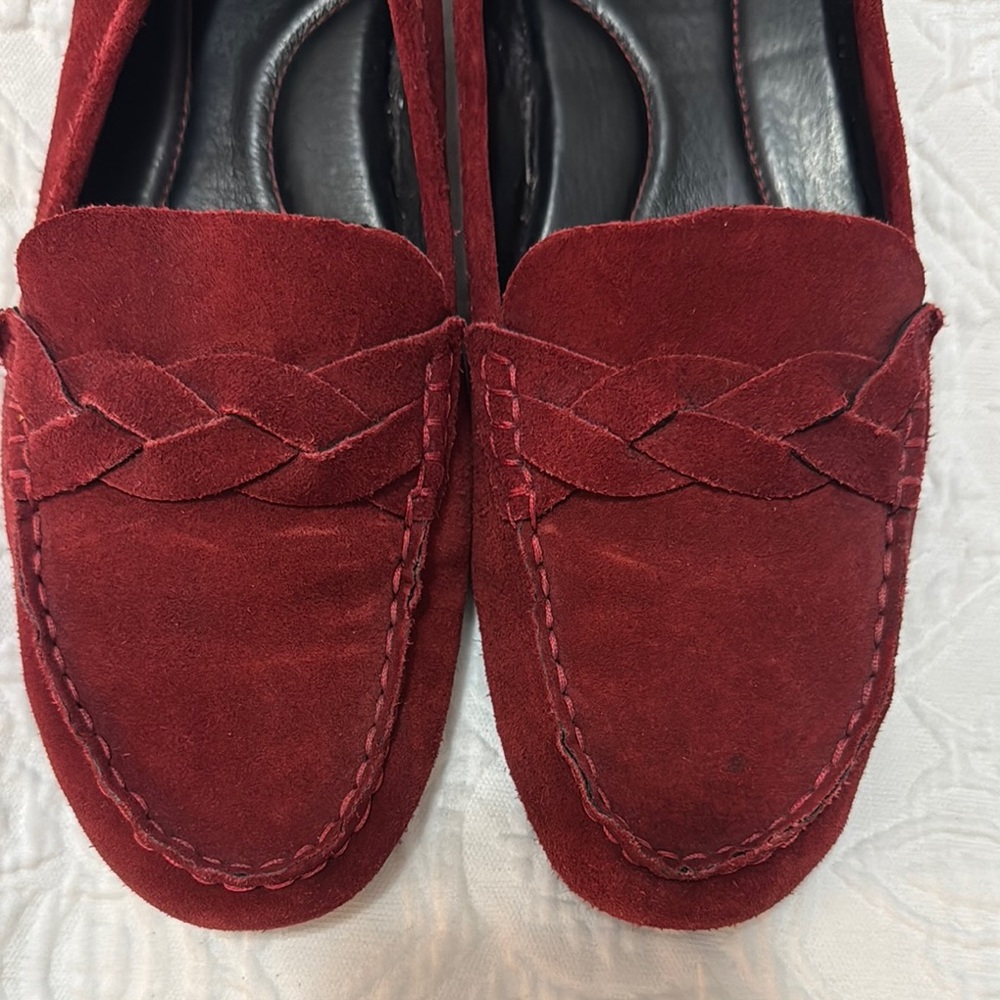 Born Burgundy Suede Loafers - Picture 5 of 7